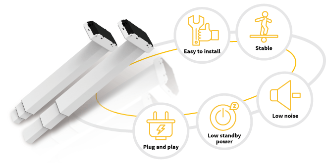 电动升降桌的进阶功能-升降办公桌的电动推杆解决方案